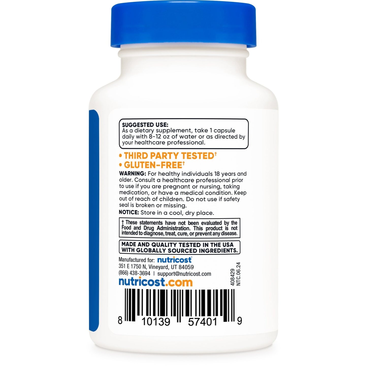 Nutricost KSM-66 Ashwagandha Capsules – 600mg per Serving, 30 Capsules