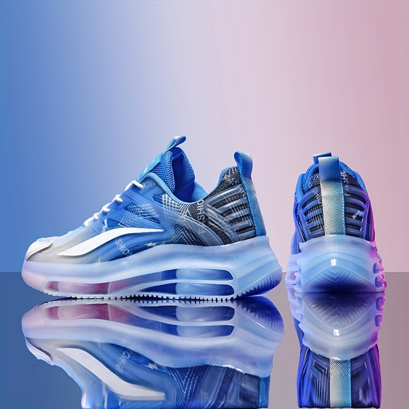 Men’s Gradient Color Running Shoes – Breathable, Non-Slip Sneakers with Shock Absorption