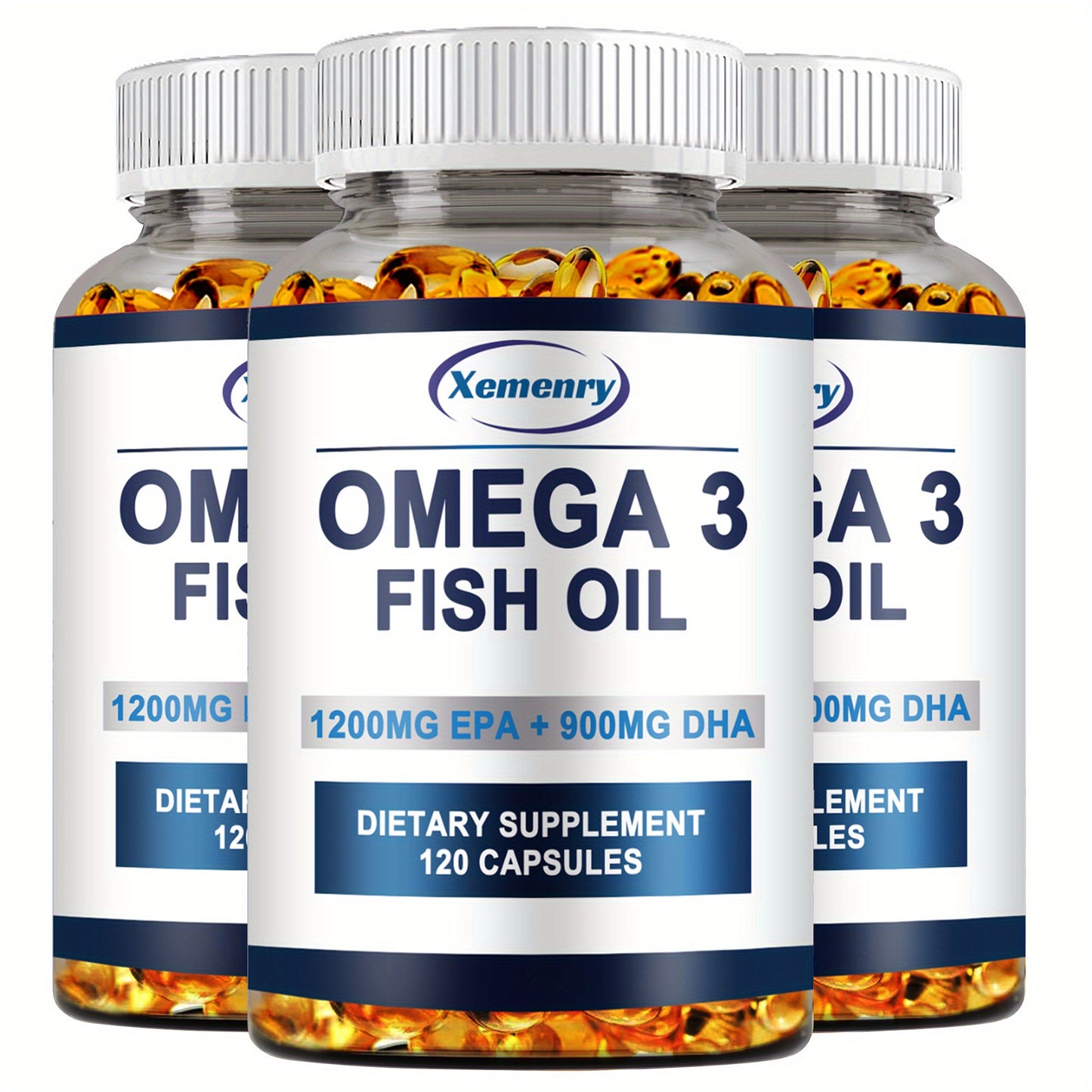 Omega 3 Fish Oil – EPA & DHA Support for Eye, Bone & Joint Health (120 Softgels)