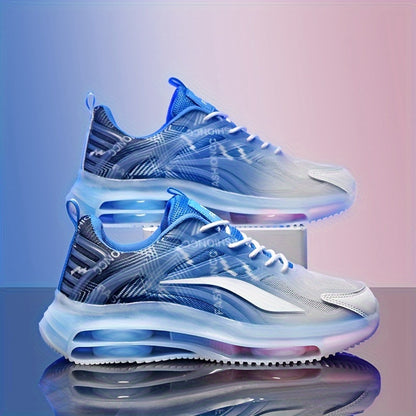 Men’s Gradient Color Running Shoes – Breathable, Non-Slip Sneakers with Shock Absorption