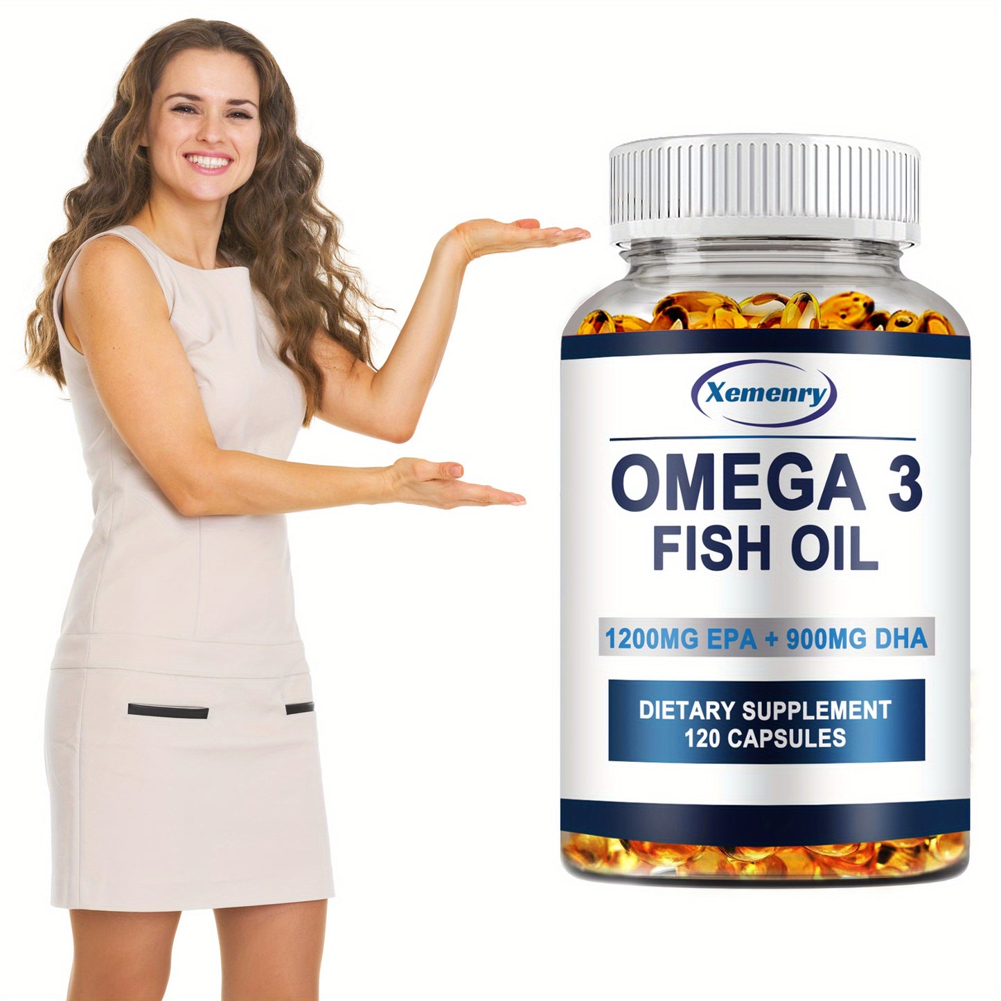 Omega 3 Fish Oil – EPA & DHA Support for Eye, Bone & Joint Health (120 Softgels)
