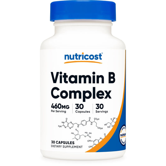 Nutricost High Potency Vitamin B Complex – 462mg, 30 Capsules