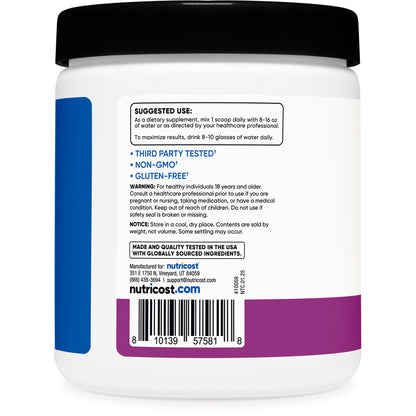 Nutricost Creatine Monohydrate + Hydration Powder – Grape Flavor, 30 Servings