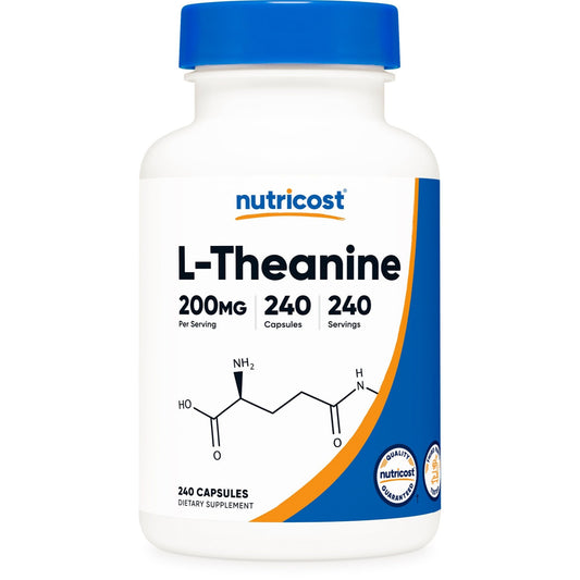 Nutricost L-Theanine 200mg – Double Strength, 240 Capsules