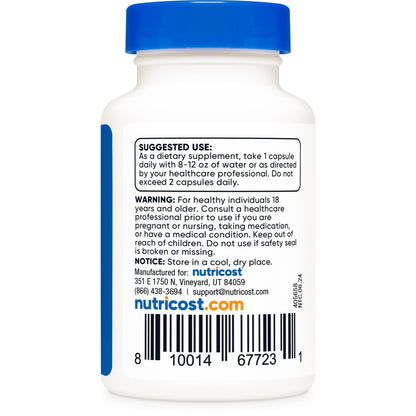 Nutricost Caffeine Capsules – 200mg per Serving, 30 Capsules