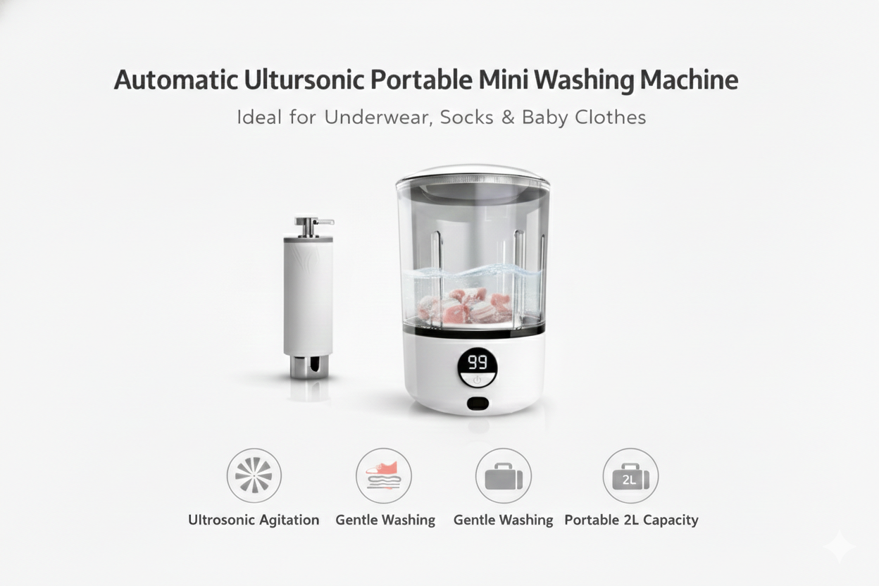 Automatic 2L Portable Mini Washing Machine – Washer for Underwear