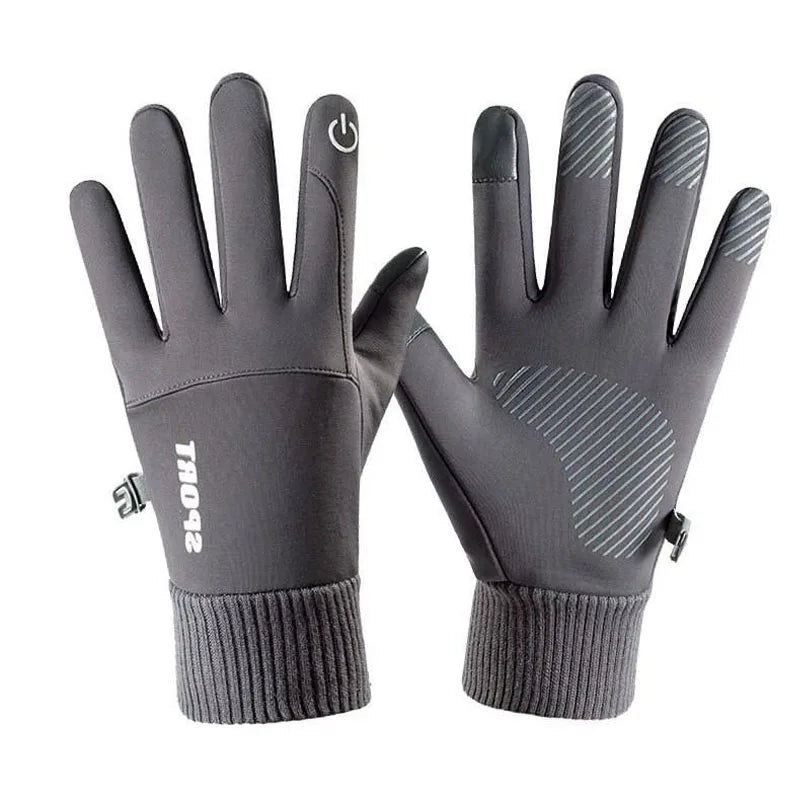 Winter Warm Waterproof Touch Screen Gloves – Full Finger Fleece Cycling, Running & Ski Gloves
