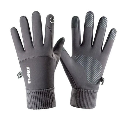 Winter Warm Waterproof Touch Screen Gloves – Full Finger Fleece Cycling, Running & Ski Gloves
