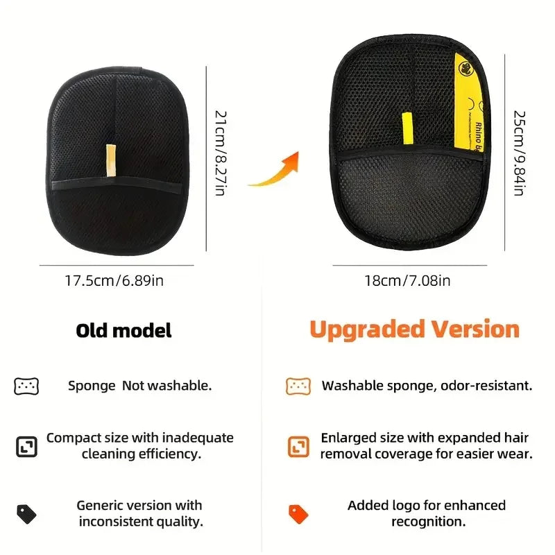 2-Pack Reusable Lint Remover Brushes & Static Glove – Pet Hair Remover for Furniture & Clothing