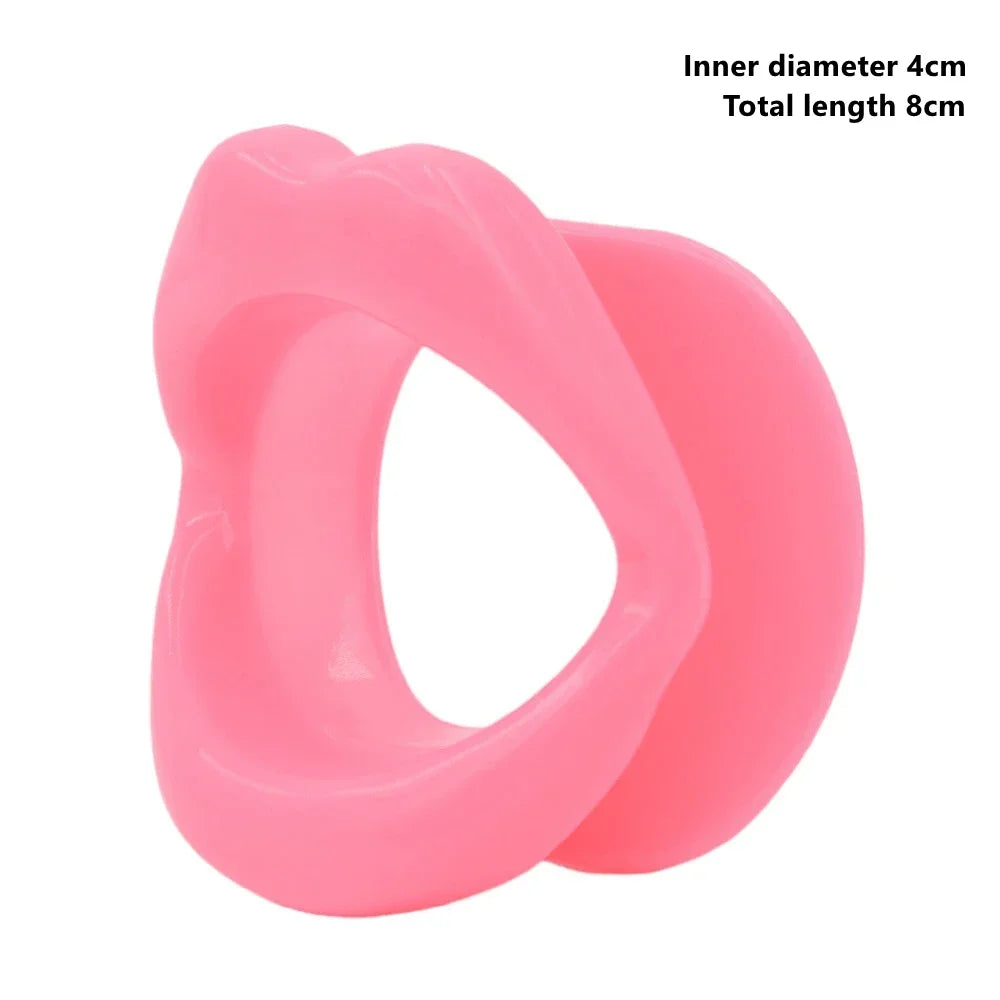 Silicone O-Ring Gag Strap – Adjustable Open Mouth Bite Gag for BDSM Roleplay & Couples Play