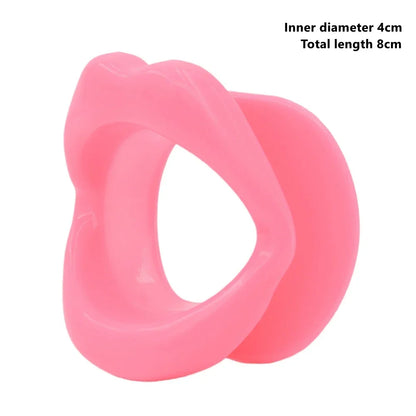 Silicone O-Ring Gag Strap – Adjustable Open Mouth Bite Gag for BDSM Roleplay & Couples Play