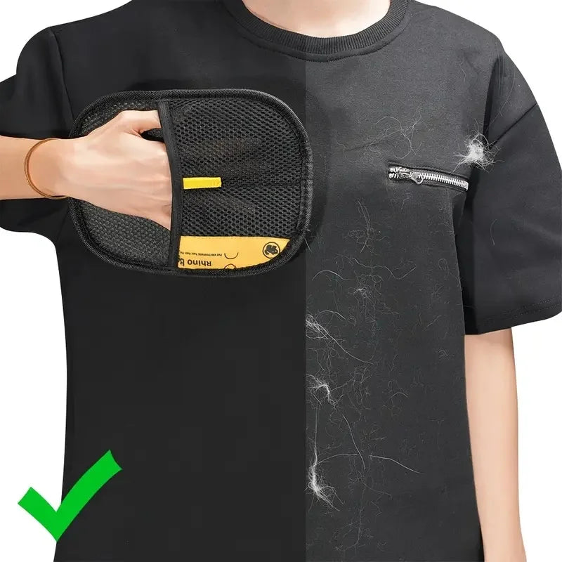 2-Pack Reusable Lint Remover Brushes & Static Glove – Pet Hair Remover for Furniture & Clothing