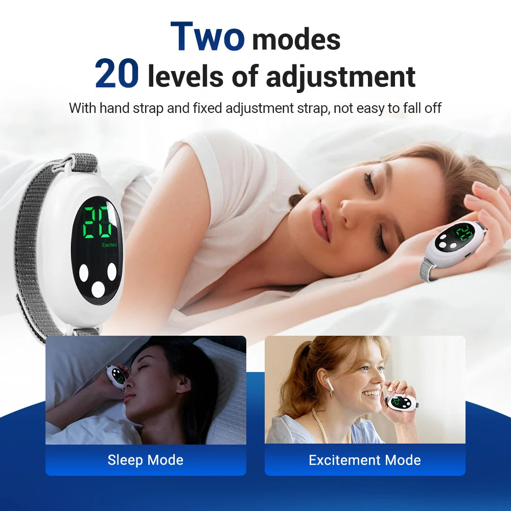 Handheld EMS Microcurrent Sleep Aid Device – 20 Levels Relaxation & Pulse Therapy for Better Sleep
