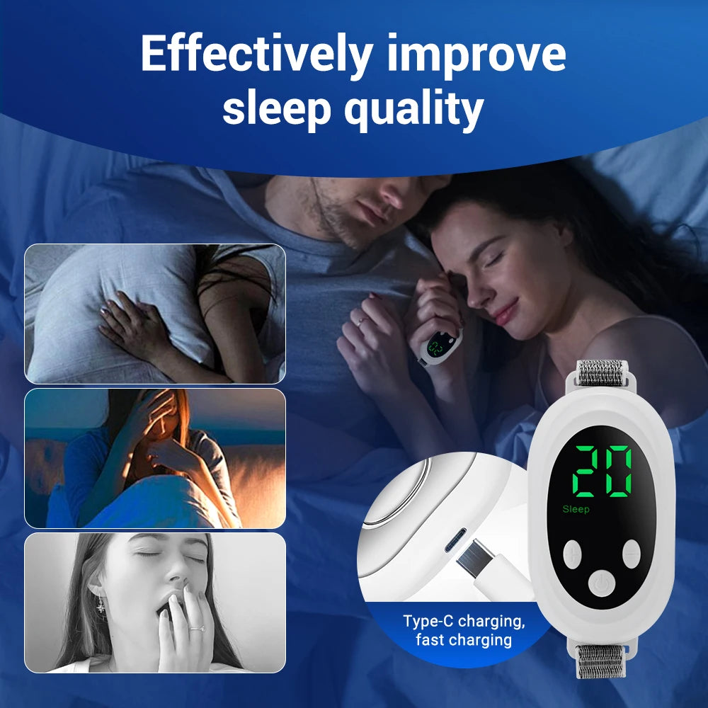 Handheld EMS Microcurrent Sleep Aid Device – 20 Levels Relaxation & Pulse Therapy for Better Sleep