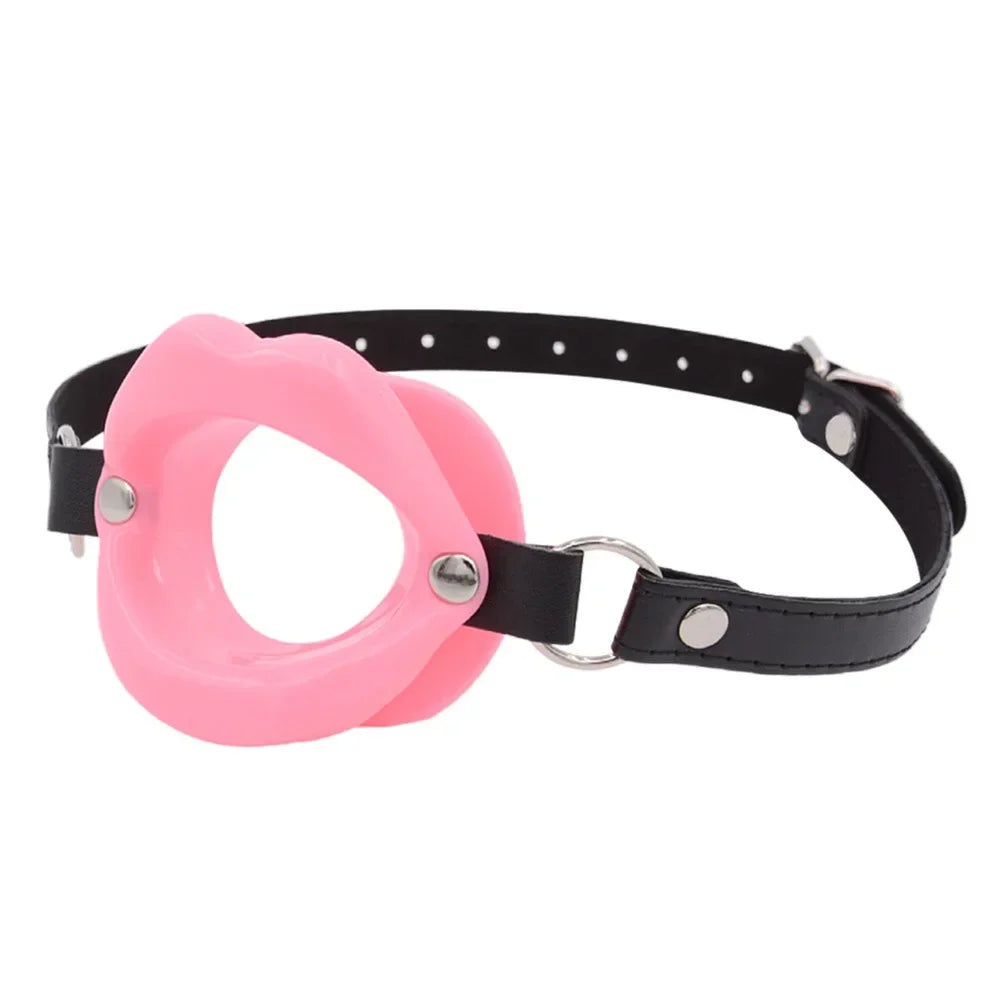 Silicone O-Ring Gag Strap – Adjustable Open Mouth Bite Gag for BDSM Roleplay & Couples Play