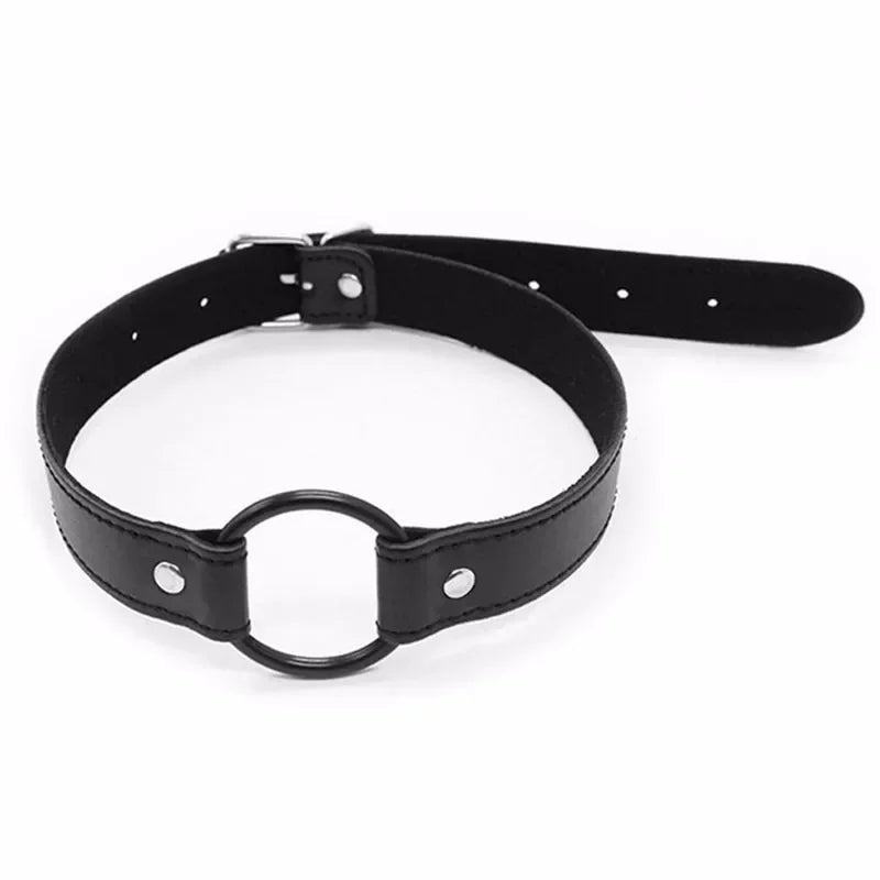 Silicone O-Ring Gag Strap – Adjustable Open Mouth Bite Gag for BDSM Roleplay & Couples Play