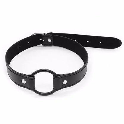 Silicone O-Ring Gag Strap – Adjustable Open Mouth Bite Gag for BDSM Roleplay & Couples Play