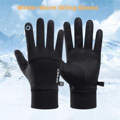 Winter Warm Waterproof Touch Screen Gloves – Full Finger Fleece Cycling, Running & Ski Gloves