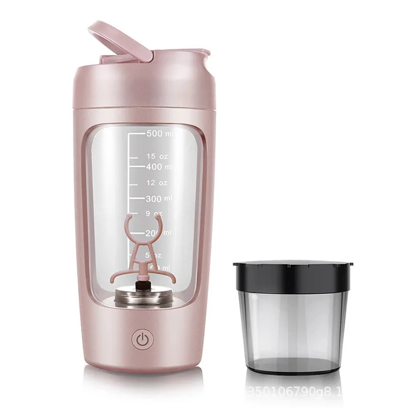 650ml USB Electric Protein Shaker Bottle – Rechargeable Automatic Mixing Cup for Gym & Fitness