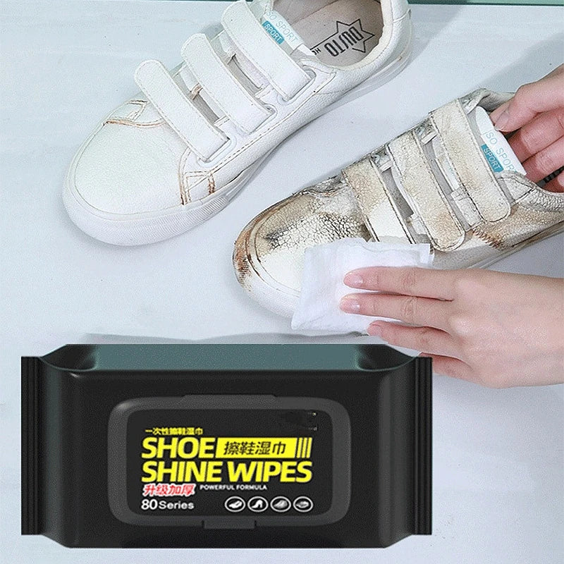 Shoes Cleaner Wipes for Sneakers – Portable Disposable Cleaning Cloths for White Shoes