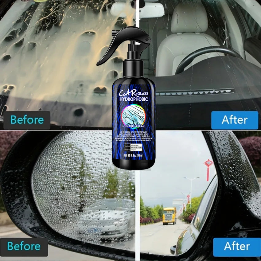 Water Repellent Anti-Rain Spray for Car Glass – Hydrophobic Windshield & Mirror Coating
