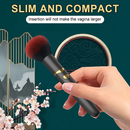 Makeup Brush G-Spot Vibrator – Rechargeable AV Massager & Stimulator