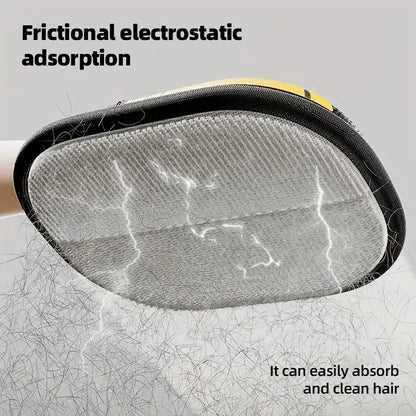 2-Pack Reusable Lint Remover Brushes & Static Glove – Pet Hair Remover for Furniture & Clothing