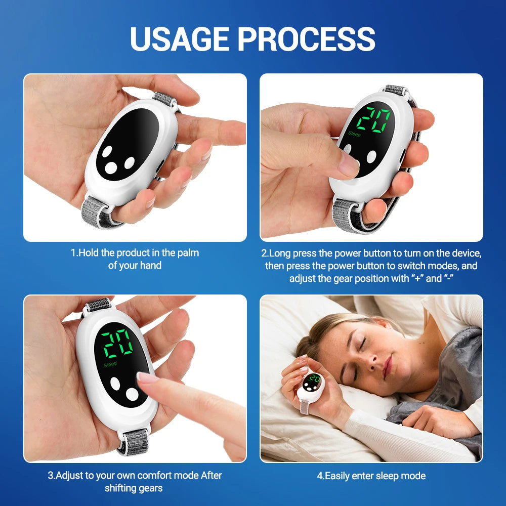 Handheld EMS Microcurrent Sleep Aid Device – 20 Levels Relaxation & Pulse Therapy for Better Sleep