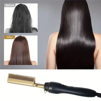 Professional Anti Frizz Electric Straightening Hot Comb
