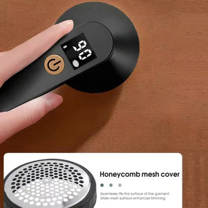 USB Rechargeable Hair Removal Ball – Portable Lint & Fabric Shaver with Digital Display