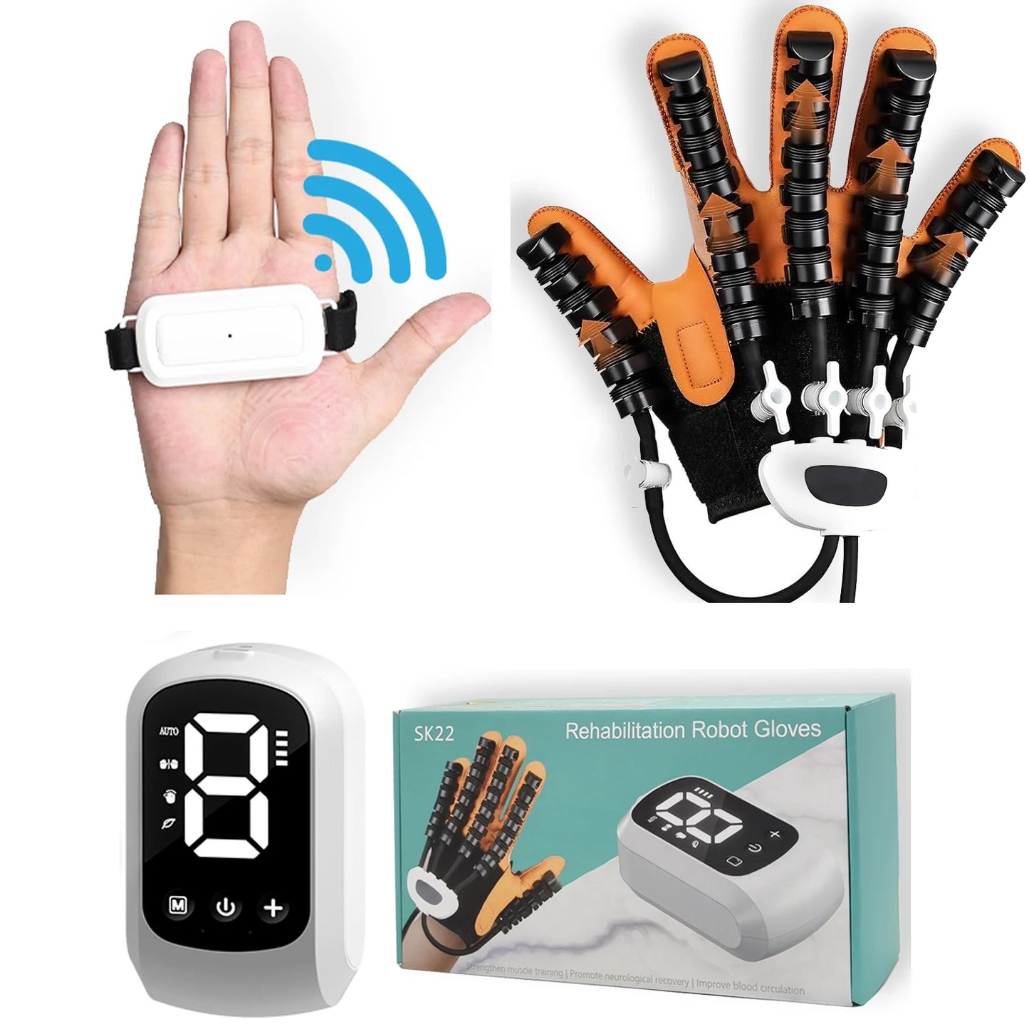 Hand Rehabilitation Robot Gloves – Finger Exercise Trainer for Stroke & Hemiplegia Recovery