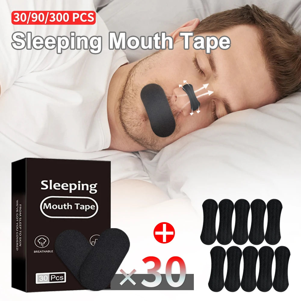 Sleeping Mouth Tape (30 / 300 PCS) – Gentle Breathing Strips to Support Nose Breathing & Reduce Mouth Dryness