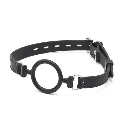 Silicone O-Ring Gag Strap – Adjustable Open Mouth Bite Gag for BDSM Roleplay & Couples Play