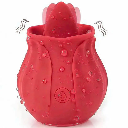 Rose Tongue Vibrator – G-Spot & Clitoral Oral-Style Stimulator (Adult 18+)