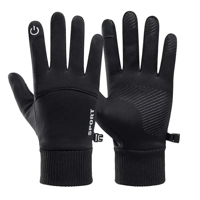 Winter Warm Waterproof Touch Screen Gloves – Full Finger Fleece Cycling, Running & Ski Gloves