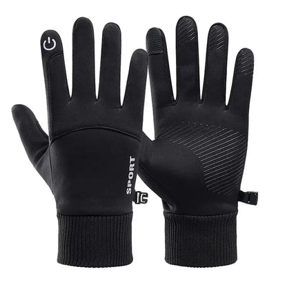 Winter Warm Waterproof Touch Screen Gloves – Full Finger Fleece Cycling, Running & Ski Gloves