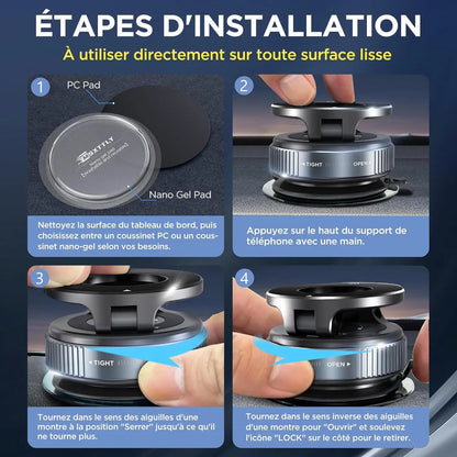 MagSafe Magnetic Car Phone Mount – 360° Rotating Universal Vehicle Phone Holder