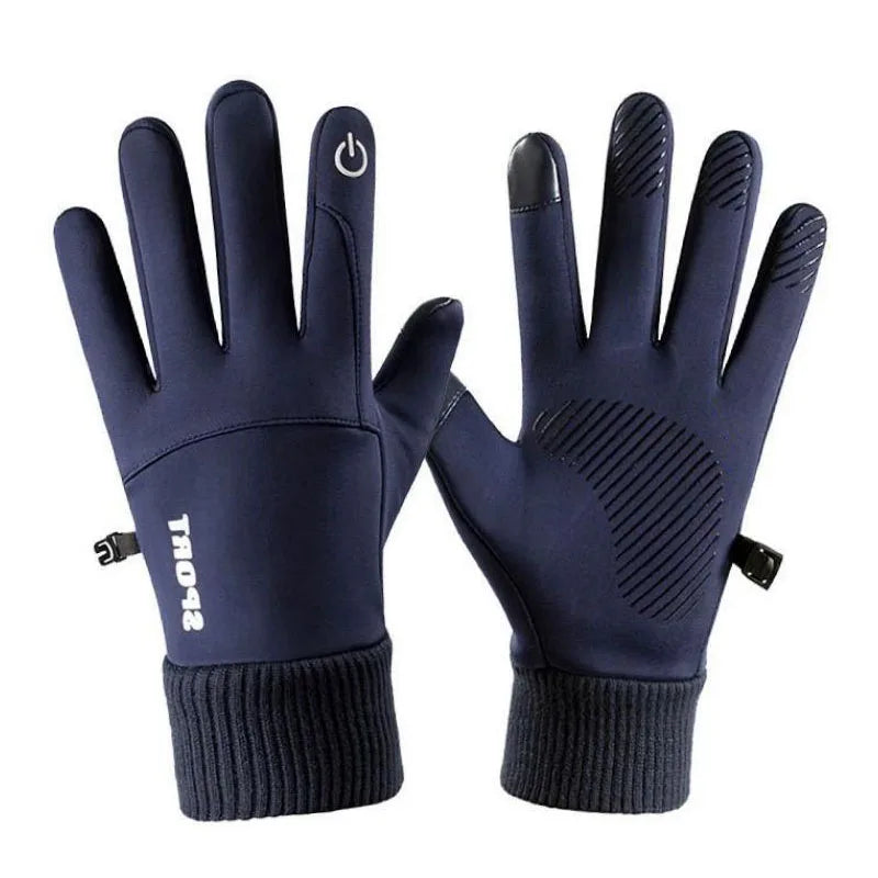 Winter Warm Waterproof Touch Screen Gloves – Full Finger Fleece Cycling, Running & Ski Gloves