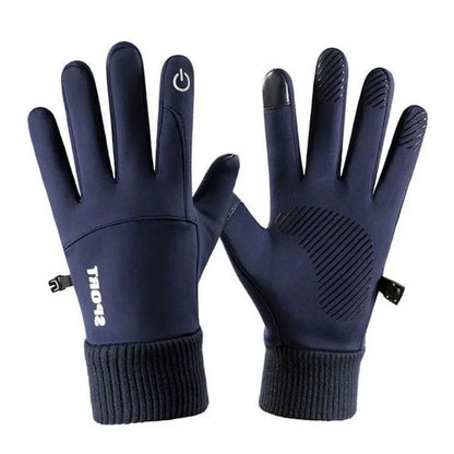 Winter Warm Waterproof Touch Screen Gloves – Full Finger Fleece Cycling, Running & Ski Gloves