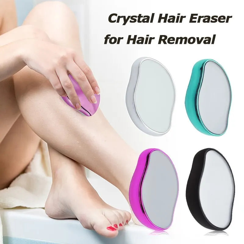 Crystal Hair Removal Eraser – Painless Reusable Glass Depilation Tool for Smooth Skin