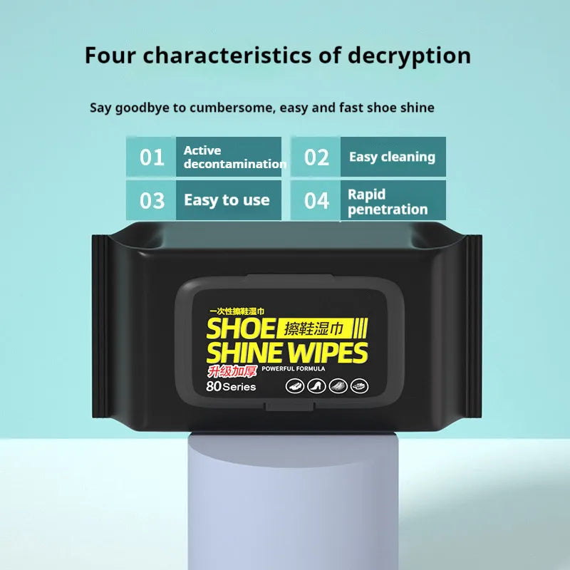 Shoes Cleaner Wipes for Sneakers – Portable Disposable Cleaning Cloths for White Shoes