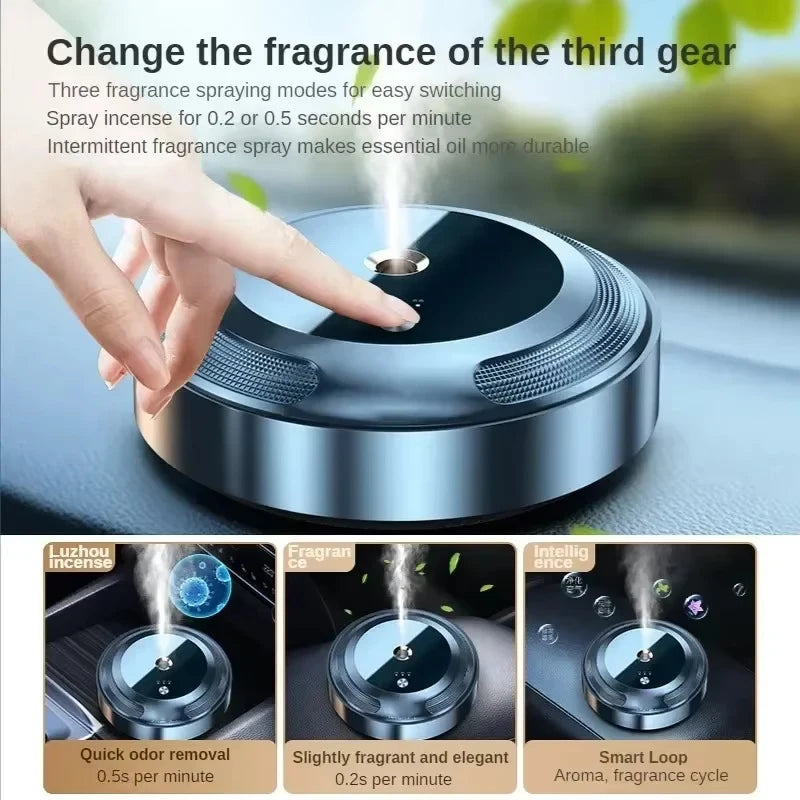 Smart Car Air Freshener & Fragrance Diffuser – Essential Oil Aromatherapy Mist Humidifier