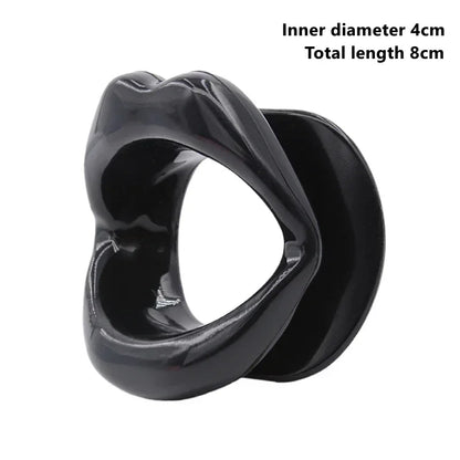Silicone O-Ring Gag Strap – Adjustable Open Mouth Bite Gag for BDSM Roleplay & Couples Play