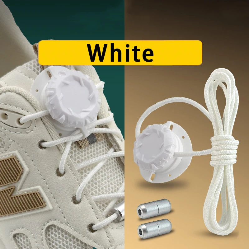 No-Tie Shoelaces with Swivel Buckle – Automatic Elastic Laces for Sneakers Kids & Adults