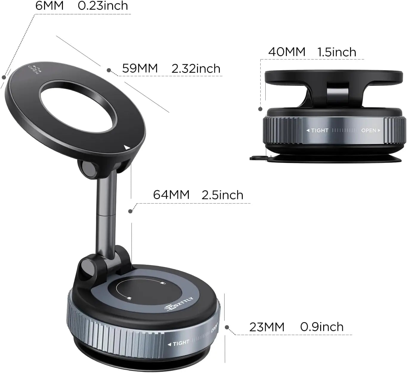 MagSafe Magnetic Car Phone Mount – 360° Rotating Universal Vehicle Phone Holder