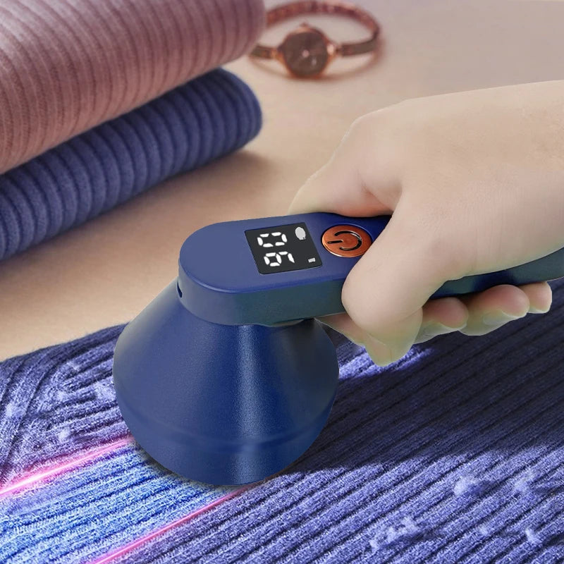 USB Rechargeable Hair Removal Ball – Portable Lint & Fabric Shaver with Digital Display