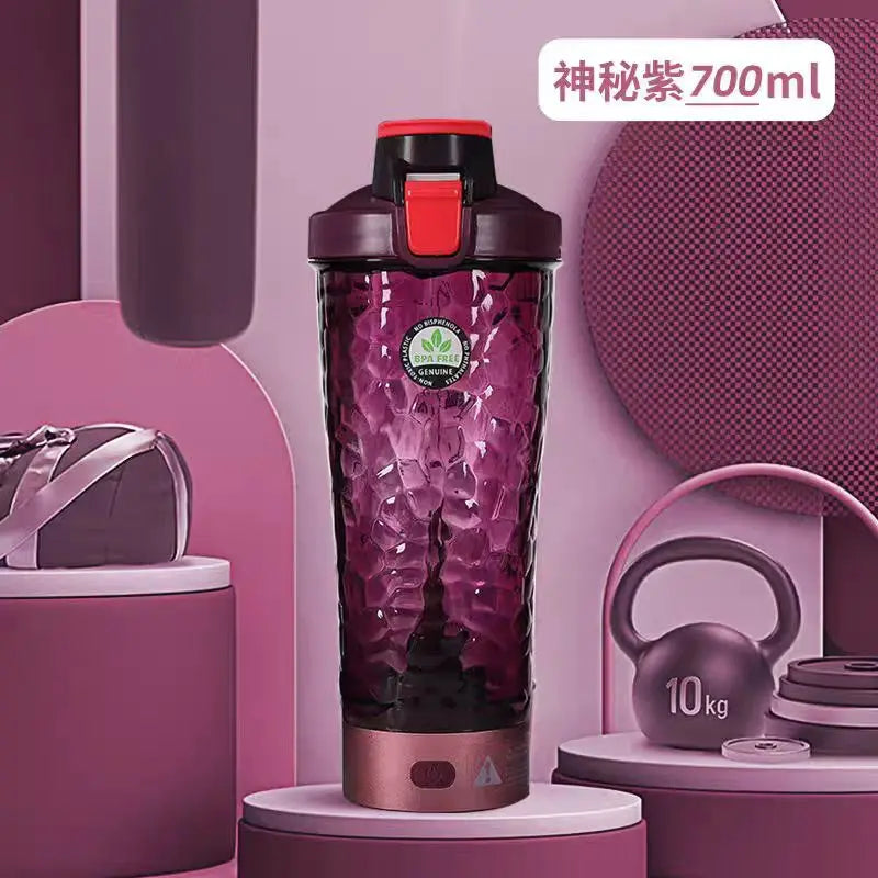 650ml USB Electric Protein Shaker Bottle – Rechargeable Automatic Mixing Cup for Gym & Fitness