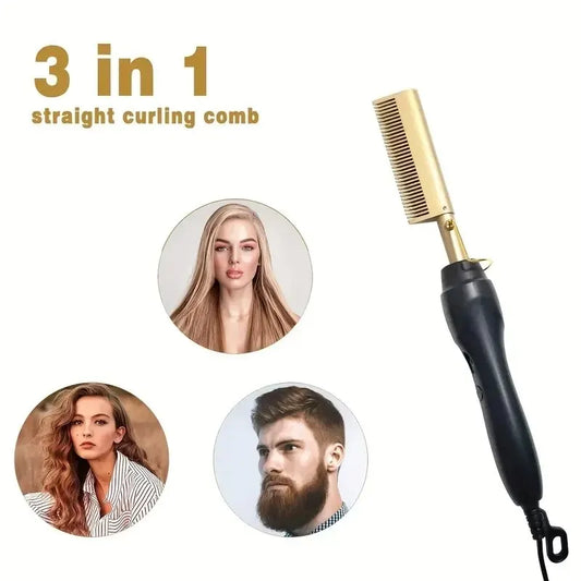 Professional Anti Frizz Electric Straightening Hot Comb