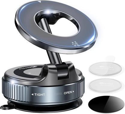 MagSafe Magnetic Car Phone Mount – 360° Rotating Universal Vehicle Phone Holder