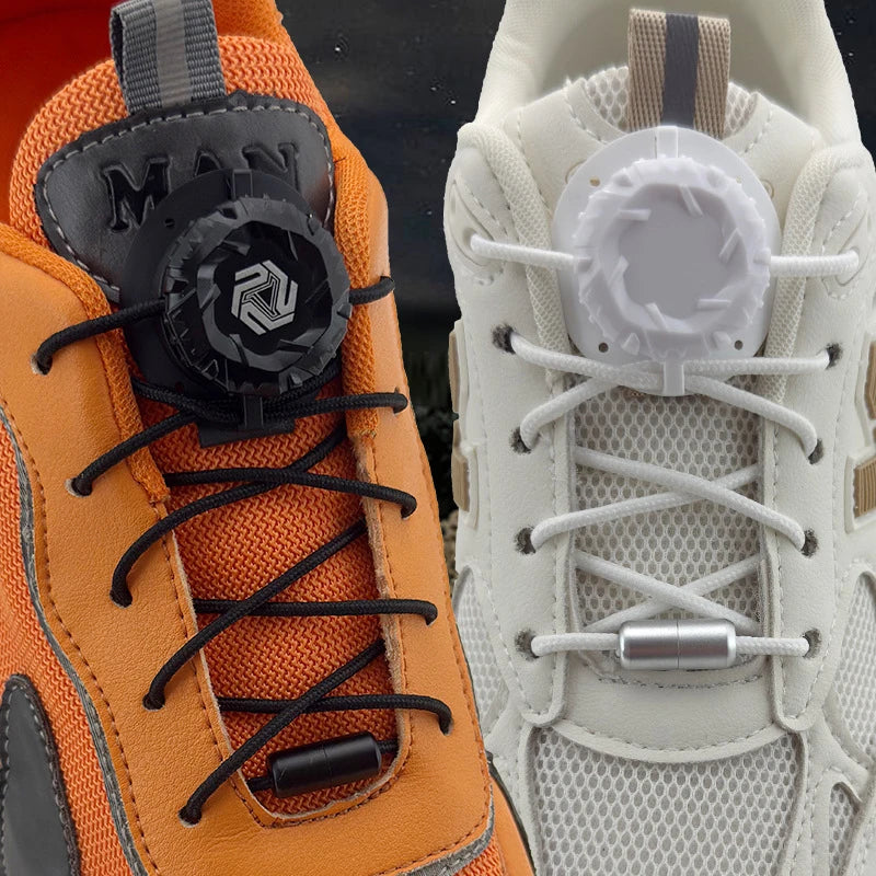 No-Tie Shoelaces with Swivel Buckle – Automatic Elastic Laces for Sneakers Kids & Adults